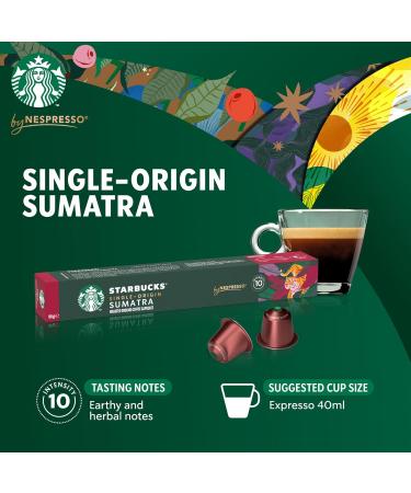 Starbucks - Capsules de caf espresso torr faction fonc e Sumatra - Compatible avec Nespress - 10 unit s de 5 5 grammes. - Buy Online on GoSupps.com