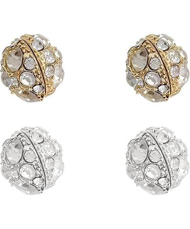 Dorina EarAcupressure Magnetherapy Detoxi Earrings,2Pairs Dorina Ear Acupressure Magnetherapy Detox Earrings(Gold+Silver)