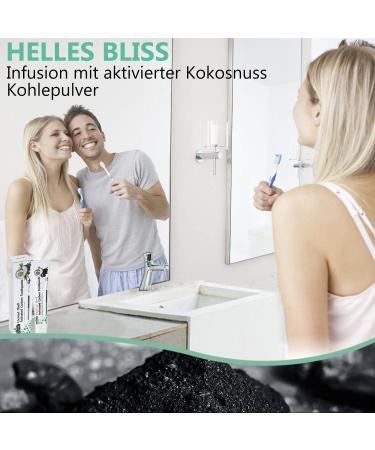  JXJFOZ Whitening activated charcoal toothpaste - Fluoride-free black toothpaste - Natural charcoal whitening - Active toothpaste - White teeth - 120 g - Buy Online on GoSupps.com