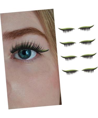 FRCOLOR 8 Pairs of Stickers for False Eyelashes Dramatic Eyelashes Green Eyeliner Pen Eye Makeup Stickers Eyelashes Stickers Double-Sided Adhesive Strips Decorate - Buy Online on GoSupps.com