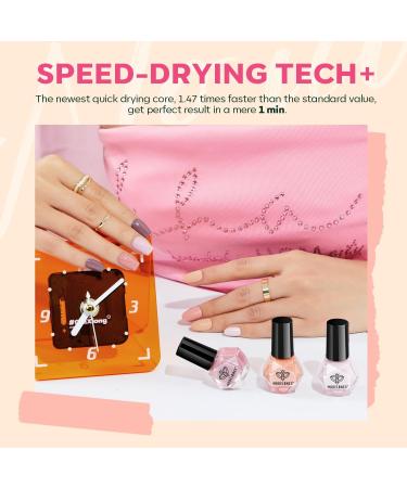 Modelones Nail Polish Set 6 Colors Neutral Nude Pink Nail Polish Skin Tones Collection Quick Dry Neutral Glitter Nail Polish Finger Nail Polish Home Diy Manicure Nail Salon Varnish Nail Art Rose Nude - Buy Online on GoSupps.com