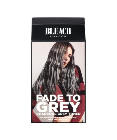 BLEACH LONDON Fade To Grey Kit - Yellow Brass Removing Color Depositing Formula For Charcoal Grey Base For Blonde Hair & Post Bleached Hair Vegan Cruelty Free Ammonia Free