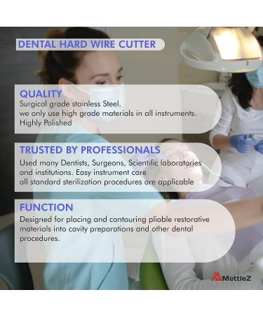 MettleZ Orthodontic Hardwire Cutter - Dental Wire Pin Ligature Cutting Tool for Orthodontic Care Lab - Buy Online on GoSupps.com