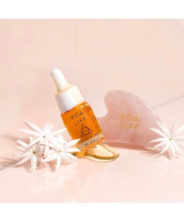 KOA LIFE Anti-Aging Set - Anti-Aging Facial Oil Deep Hydration Rosehip Oil Gua Sha Massage Stone Organic Ingredients Allergen Free - 0.5 Oz Anti-Aging Oil + Gua Sha - Buy Online on GoSupps.com