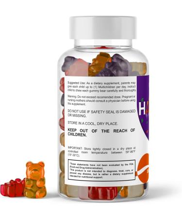 Hallusa Natural Multivitaminas para Ni os en Gomitas Refuerza su sistema inmune su concentraci n y Memoria contiene Vitaminas A C D E B en todas sus categorias - Buy Online on GoSupps.com