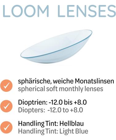 Shop Loom Monthly Soft Contact Lenses | 6 Pieces | BC 8.6 | Dia 14.2 | +3.75 Diopters | International Shipping - Buy Online on GoSupps.com