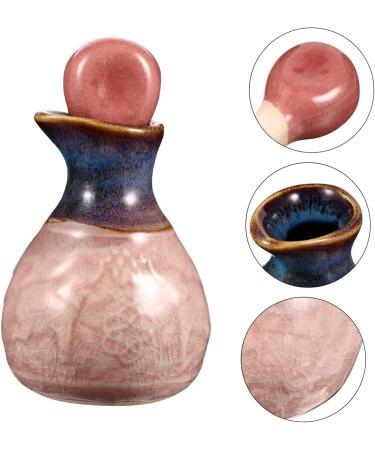 Ipetboom 5 Sets Aromatherapy Bottle Ceramic Cruet Essential Oil Bottle with Stopper Resin Pallet for Nail Art Essential Oil Container Ceramic Art Pottery Drip Bottle Ceramics Pink Filling - Buy Online on GoSupps.com