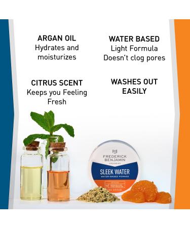 Frederick Benjamin Sleek Water Pomade for Men - Medium to Strong Hold High Shine Infused with Argan Oil 3.75oz - International Shipping Available - Buy Online on GoSupps.com