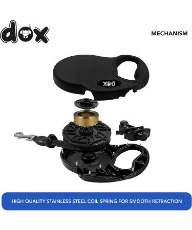 Ddoxx Reflective Nylon Dog Leash - Bite-Proof & Stable Roll Lock System | 5m for Dogs Up to 20kg - Blue - Buy Online on GoSupps.com
