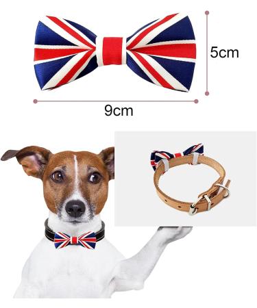 BIPY Union Jack Dog Bow Ties UK Flag Patriotic Dogs Collar Bowties For Holiday Party Celebrations King Charles Coronation Pet Grooming Accessories for Small Medium Cat Puppy Union Jack Bow Tie 9X5CM for SMALL and MEDIUM DOGS - Buy Online on GoSupps.com