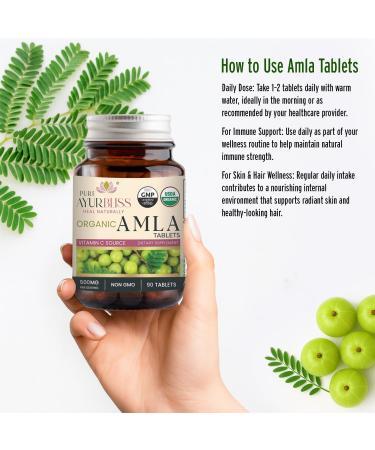 PureAyurbliss 100% Organic Amla Tablets Ayurvedic for Digestive Health Gut Balance and Immune Support Vegan Non-GMO Amla Capsules for Daily Vitality Skin Wellness & Natural Nutrition - 90 Count - Buy Online on GoSupps.com
