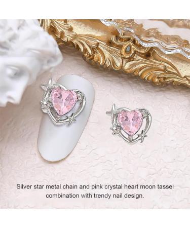 VBSJAH 24-Piece Pink Tassel Nail Jewelry - 3D Nail Art Charms & Rhinestone Gems for Women | Acrylic Nail Accessories & Decoration - Buy Online on GoSupps.com