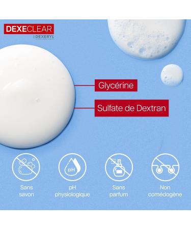 DEXECLEAR by DEXERYL Nettoyant hydratant apaisant Compense les effets dessechants des traitements anti-acn - Non com dog ne sans parfum - Visage & corps - Peau grasse tendance acn ique 400ml 400 ml - Buy Online on GoSupps.com