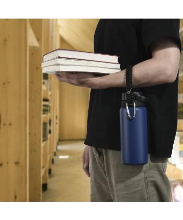 QeeCord 2.0 Paracord Handle for Hydroflask 2.0 - Wide & Standard Mouth | Strap Carrier with Safety Ring Holder | Fits 12oz-64oz Bottles | Black - Buy Online on GoSupps.com