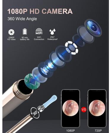 3-in-1 Smart Ear Wax Removal Tool with Camera - Ear Cleaner Kit Endoscope Otoscope for iPhone, iPad & Android - Waterproof Ear Scope with Light (Black) - Buy Online on GoSupps.com