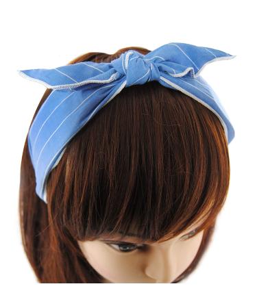 Buy Axy HR33 Vintage Hair Band with Bow - Beautiful Blue Headband Series 33 | International Shipping Available - Buy Online on GoSupps.com