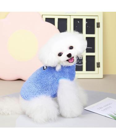 Yaodhaod Winter Fleece Dog Sweater for Small Dogs & Cats - Warm Autumn Clothing for Yorkies Chihuahuas & Puppies (S Blue) - Buy Online on GoSupps.com