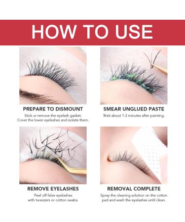 Eyelash Extension Remover Cream - Professional & Low-Irritation Formula (Strawberry) - Buy Online on GoSupps.com