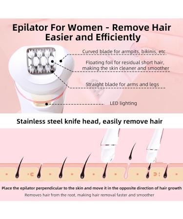 Journeyside 5-in-1 Wireless Epilator for Women | Long-Lasting Hair Removal Lady Shaver & Facial Spa Wet & Dry with LED Light - Buy Online on GoSupps.com