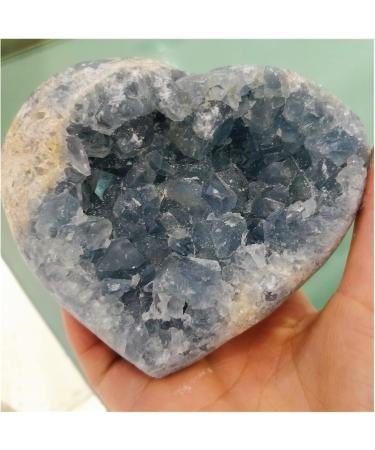 Natural Celestite Crystal Quartz Minerals Rough Stone Unpolished Lapis Lazuli Heart Ornament Blue Calcite Decorations Decoration (Size : 1.5-1.7kg) - Buy Online on GoSupps.com
