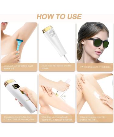 IPL Laser Hair Removal Device for Women and Men | Painless Hair Remover for Whole Body | 999,999 Flashes | Corded At-Home Treatment - Buy Online on GoSupps.com