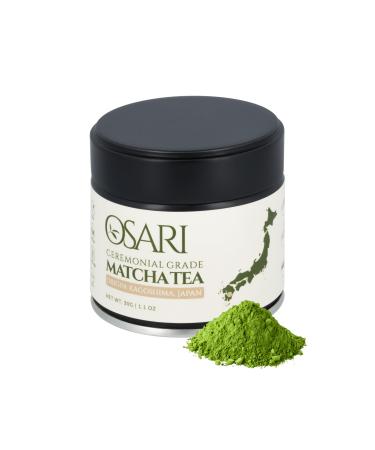 OSARI Ceremonial Matcha Powder 30g First harvest from Kagoshima Japan 100 pure lab tested Stoneground rich in antioxidants and soft umami flavor For matcha latte & tea 30 Grams