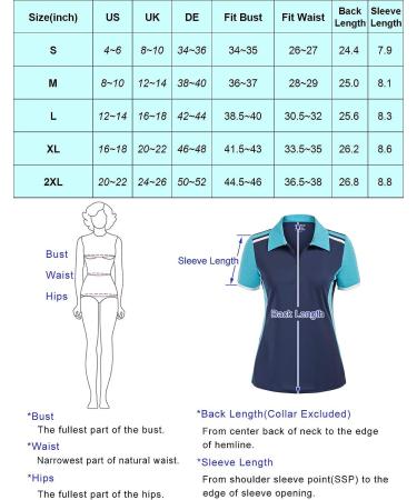 JACK SMITH Women's Short Sleeve Golf Polo Shirt | Dry Fit Moisture Wicking | Navy + Blue | Large Size - Buy Online on GoSupps.com