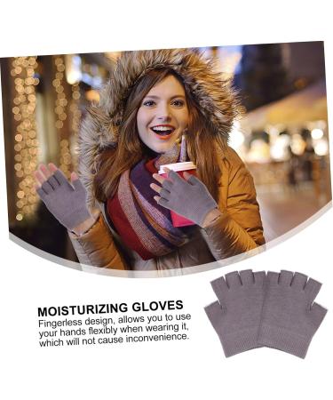 POPETPOP Moisturizing Gel Gloves 2 Pairs Half Finger Moisturizing Gloves Essential Oil Apparel Gel Miss Women Fingerless Gloves - Buy Online on GoSupps.com