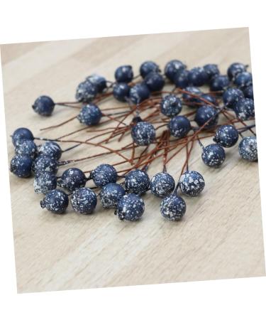 HOMSFOU 100pcs Simulation Blueberry Decoration Artificial Plants Flowers Artificial Berry Stem Embellishments for Crafting Fake Berry with Stem Fake Berry Twig Foam Christmas Small Fruit - Buy Online on GoSupps.com