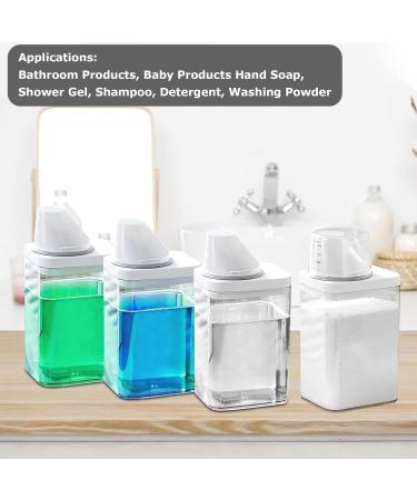 JINJUMEI 1100 ml Airtight Detergent Dispenser with Measuring Cup Washing Powder Container Washing Powder Tin Multi-Purpose Washing Powder Dispenser Transparent Detergent Box for Washing Powder and - Buy Online on GoSupps.com
