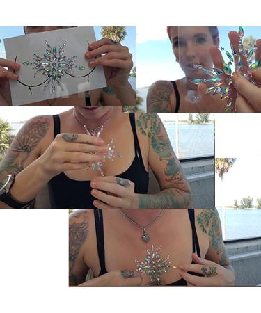 Crystal Rhinestone Nipple Sticker Body Jewelry - 2Pcs Breast Pasties for Women - Buy Online on GoSupps.com