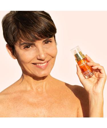 Noche Y Dia Vitamin C Serum for Mature Skin - Made in Spain - Anti Aging Formula Hydrates Moisturizes Firms - Targets Sun Spots Fine Lines Wrinkles - 30mL (1 fl oz) - Buy Online on GoSupps.com