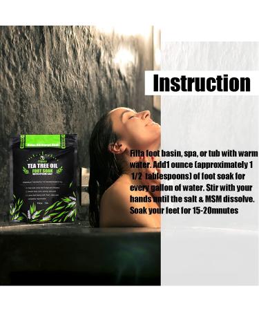Tea Tree Oil Foot Soak with Epsom Salt - 1 lb | Foot Bath Salts for Toxin Removal, Callus Treatment, Infections, Immunity Boost, Athlete's Foot Relief - Buy Online on GoSupps.com