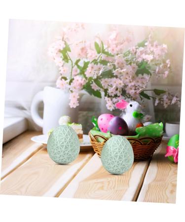 STOBOK Easter Egg Mold Silicone Molds Easter Soap Diy Supply Candle Mold Decorations Vertical Stripes White 7x6.5cm - Buy Online on GoSupps.com