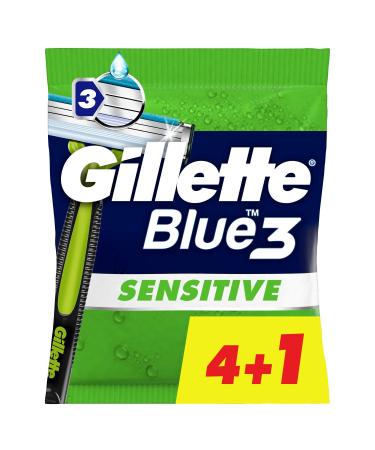 Gilette Blue3 Sensitive Disposable Razor Blades for Men 5 Pack