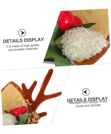 FOMIYES 2 Pairs Christmas hair clips hair padding girl hair clips clips for hair antlers hair pin xmas hair pin Reindeer Hair Clip Xmas hairpins Christmas hairpins hair barrettes - Buy Online on GoSupps.com