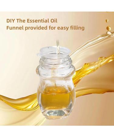 HVSSY 6 Pack Glass Essential Oil Roller Bottles - Refillable Travel Perfume Bottles with Caps & Accessories | 30ml Clear Perfume Bottles for Essential Oils & Cosmetics - Buy Online on GoSupps.com