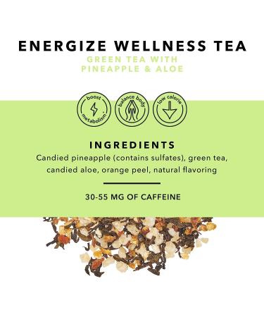 Pinky Up Energize Green Tea Blend: Naturally Low Calorie, Gluten-Free & Caffeinated - 3.0 oz Tin (25 Servings) - Buy Online on GoSupps.com