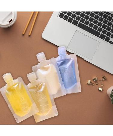 SMMUSEN Travel Size Refillable Empty Squeeze Pouch Portable TSA Approved Empty Cosmetic Pouch Bag Leakproof Stand Up Spout Bags Containers Foldable for Toiletries Lotion Shampoo Clear 30/50/100 - Buy Online on GoSupps.com