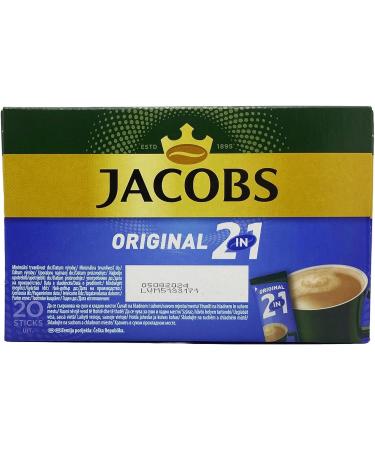 JACOBS Cappuccino Caf instantan 2 en 1 avec m lange quilibr de b tonnets de saveur de caf et de cr me Stock frais en portions individuelles Caf riche et fort 20 b tonnets - Buy Online on GoSupps.com