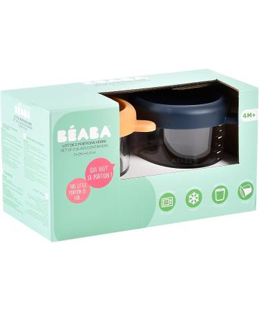 B ABA Set of 2 Portions Glass Baby Meal/Extra Resistant Glass 100% Airtight Thermal Shock Resistant Freezing Sterilisati - Buy Online on GoSupps.com