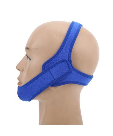 Anti Snoring Chin Strap for CPAP Users Chin Strap for Mouth Breather Sleep Aid That Stops Snoring for Men and Women Snore Stopper Jaw Support Anti Snore Device Comfortable & Adjustable(Blue)