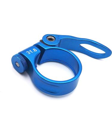 DEERU Aluminum Quick-Release Seat Post Clamp 31.8mm - Blue | MTB Road Casual Bike Seatpost Clamp - Buy Online on GoSupps.com
