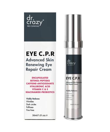 Eye C.P.R | Daily Caffeine & Retinol Under Eye Cream | All in One | Wrinkles & Fine Lines | Firming Dark Circles Puffiness | Complex Anti Aging Formula | 30ml