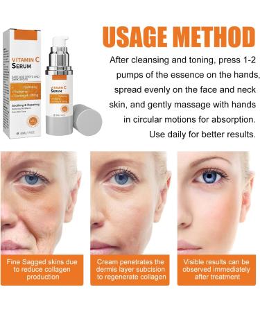 S rum hydratant la vitamine C s rum hydratant pour le visage avec acide hyaluronique vitamine E soin de la peau collag ne pour les taches brunes d tachant pour le visage claircissement et 1 pi ce. - Buy Online on GoSupps.com