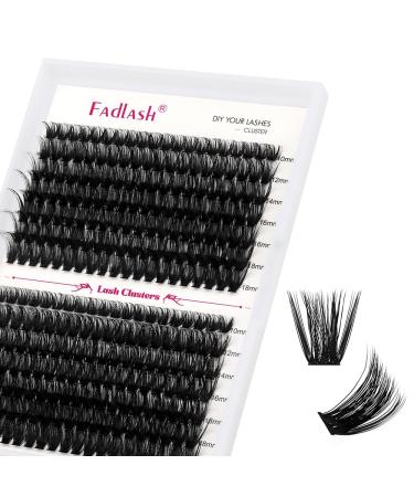 Fadlash Individual eyelashes 280PCs 50d+60d Mix D Curl Wimpernb schel naturally looking eyelashes DIY eyelash extensions 8-16mm Individual eyelashes 10-18mm DH-50+60D-07-D