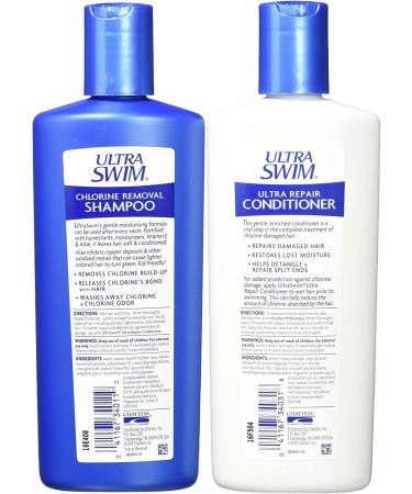 UltraSwim Anti-Chlorine Shampoo and Repairing Conditioner 2 Pack 207 ml Repair protect and nourish your hair after swimming - Buy Online on GoSupps.com