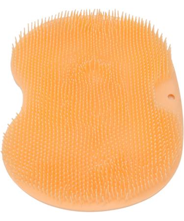 Foot Scrubber & Massage Shower Mat - Soft Orange Foldable with Suction Cups - International Shipping Available - Buy Online on GoSupps.com