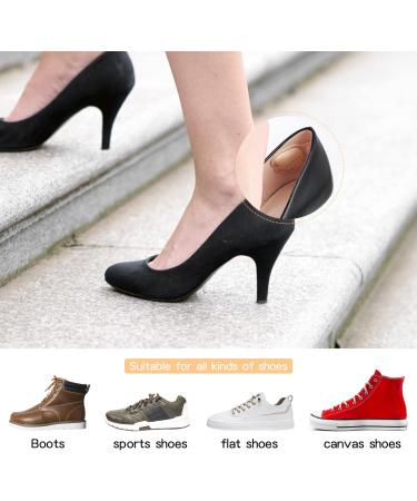 8PCS Beige Heel Cushion Pads for Loose Shoes - Adhesive Inserts for High Heels - Reusable Heel Guards Liners to Improve Shoe Fit - Buy Online on GoSupps.com