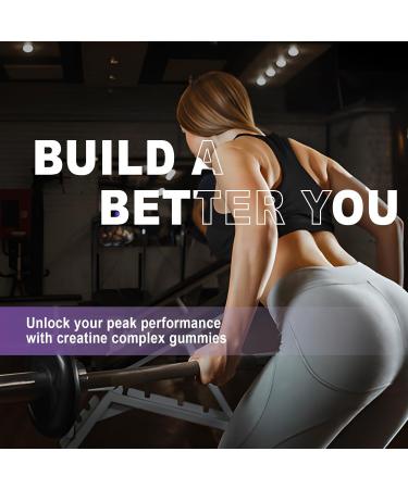 Creatine Monohydrate Gummies for Women & Men Sugar Free Vegan Creatine Supplement Natural Strawberry Flavor 60 Count Strawberry 60 Count (Pack of 1) - Buy Online on GoSupps.com